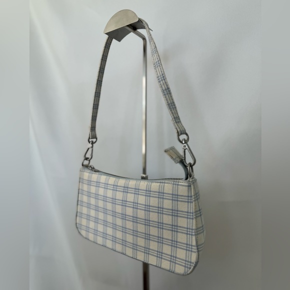 Blue & White Plaid Shoulder Purse - Picture 3 of 5
